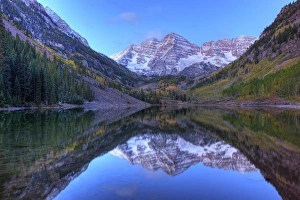 Maroon Lake Prints: CO, Maroon Bells-Snowmass Wilderness, Maroon Bells from Maroon Lake