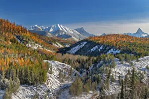 Images Dated 10th January 2023: Coal Creek with Cloudcroft Peaks in late autumn in Glacier National Park, Montana, USA