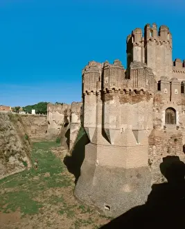 Middle Age Prints: Coca castle. Initiated in 1453 by order of Don Alonso de Fonseca, archbishop of Seville
