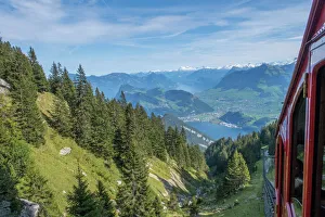 Places Collection: Cogwheel railway incline up Mt. Pilatus in Lucerne, Switzerland