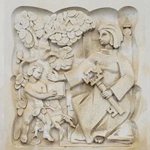 Portuguese Prints: Coimbra, Portugal. University of Coimbra, carved reliefs