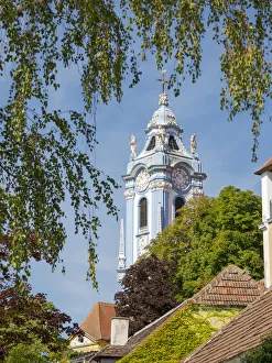 Images Dated 2021 April: The collegiate church. Historic town Durnstein located in wine-growing area