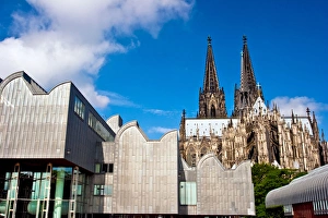 Romanesque Prints: Cologne, Germany, Cologne Cathedral and the Ludwig museum, UNESCO World Heritage Site