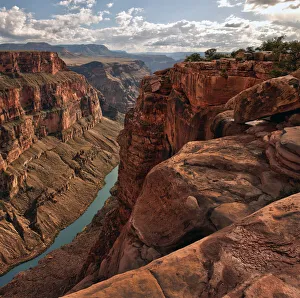Chasm Prints: Colorado River meanders through the chasm it carved, at Toroweap, grand canyon, Arizona