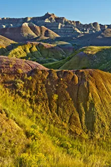 Natural Beauty Prints: colored hills, Badlands Loop Trail, Badlands National Park, South Dakota, USA