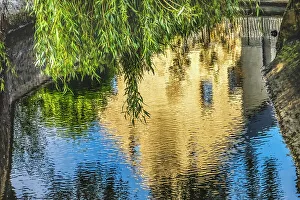 Normandy Prints: Colorful Aure River reflection