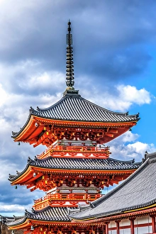 Buddhist Prints: Colorful Autum, Sanjunoto, Three Storied Pagoda