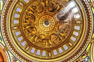 Church Of England Prints: Colorful basilica, St. Paul's Cathedral Dome