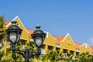Caribbean Gallery: Colorful buildings, architecture in capital city Willemstad, Curacao