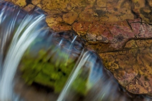 Images Dated 8th August 2016: Colorful cascade on Oberlin Creek in Glacier National Park, Montana, USA
