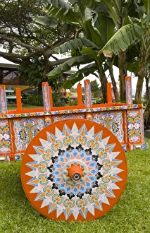 Images Dated 5th October 2020: Colorful close up of famous wheel for carriages that are traditional in and around
