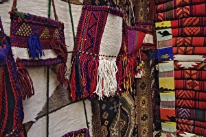 Images Dated 29th April 2008: Colorful cloth items for sale at bazaar, Luxor, Egypt