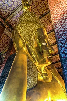 Pavilion Prints: Colorful face Reclining Buddha