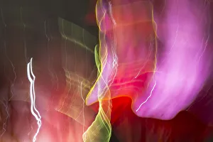 Colorful glass with blurred motion effect