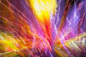 Colorful glass with blurred motion effect