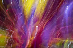 Colorful glass with blurred motion effect