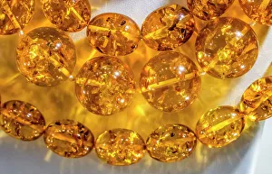 Polish Prints: Colorful golden Baltic amber, Gdansk