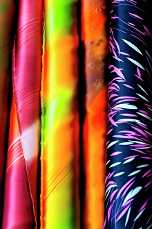 Images Dated 24th January 2024: Colorful Hawaiian cloth textile shop, Waikiki, Honolulu, Oahu, Hawaii