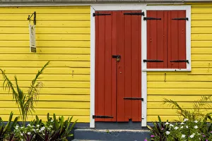 Closed Prints: Colorful house in Christiansted, St. Croix, US Virgin Islands