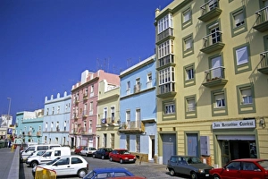 Espana Prints: Colorful housing in Cadiz, Spain