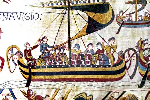 Images Dated 13th October 2022: Colorful Medieval Bayeux tapestry