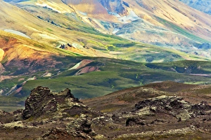 Images Dated 20th July 2010: Colorful mountains, Iceland