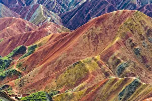 Colorful mountains in Zhangye National Geopark, Zhangye, Gansu Province, China