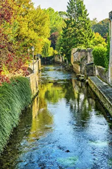 Images Dated 13th October 2022: Colorful old buildings, Aure River reflection