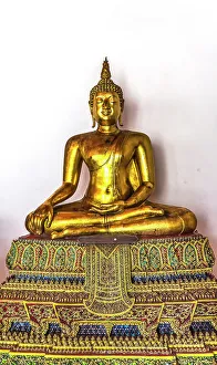 Pavilion Prints: Colorful ornate golden Buddhas Phra Rabiang