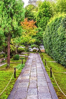 Buddhist Prints: Colorful path, Tofuku-ji, Funda-In