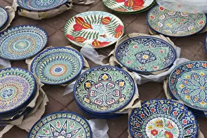 Colorful porcelain plates, Astana, Kazakhstan