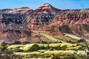 Images Dated 6th July 2021: Colorful Red Canyon, Castle Valley, I-70 Highway, Utah