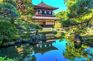Buddhist Prints: Colorful reflection, Kannon Hall