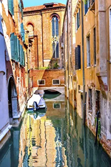Venetian Prints: Colorful reflection, Venice, Italy