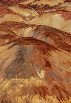 Badland Prints: Colorful rocks in the Amargosa Range in Death Valley National Park