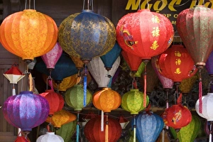 Images Dated 19th January 2009: Colorful silk lanterns being sold in Hoi An, Vietnam