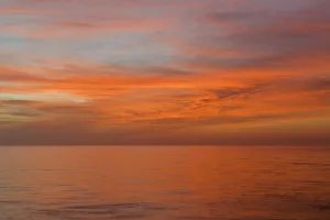 Colorful sky and water