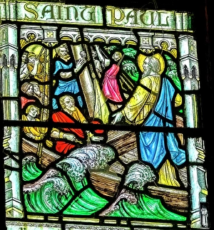 Images Dated 16th December 2024: Colorful St. Paul stained glass, St