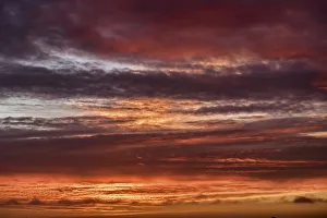 Colorful sunset, New Smyrna Beach, Florida, USA
