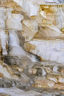 Geothermal Prints: Colorful terrace, Canary Spring, Mammoth Hot Springs, Yellowstone National Park, Wyoming