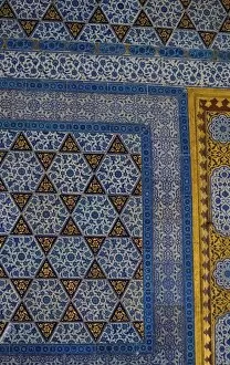Images Dated 29th September 2005: Colorful Tile work in the Topkapi Palace, Istanbul Turkey