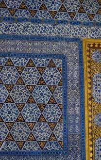 Images Dated 29th September 2005: Colorful Tile work in the Topkapi Palace, Istanbul Turkey