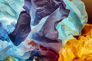 Festive Prints: Colorful Tissue Paper and Light