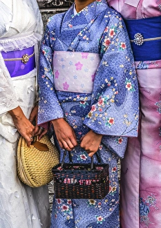 Kyoto Prints: Colorful traditional Japanese kimonos