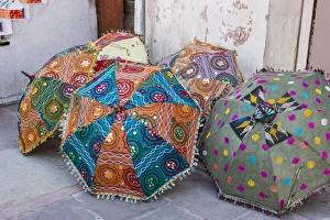 Pink City Prints: Colorful umbrellas for sale. Pink City. Jaipur. Rajasthan. India