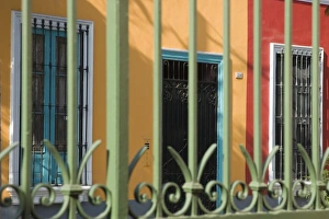 Lima Prints: Colorful walls and fence in Barranco neighborhood, Lima, Peru
