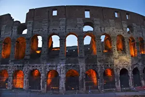 Old Fashioned Prints: Colosseum Colosseum Evening Details Rome Italy Built by Vespacian Resubmit--In