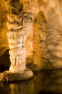 Underground Prints: Column formations in the 8. 2-acre Big Room cave, 750 feet into the Earth, Carlsbad