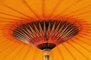 Bo Sang Prints: Construction details of handmade umbrella, Bosang, Chiang Mai, Thailand
