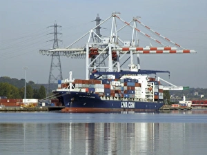 Images Dated 24th March 2012: Container Ship, Port, Le Havre, Normandy, France